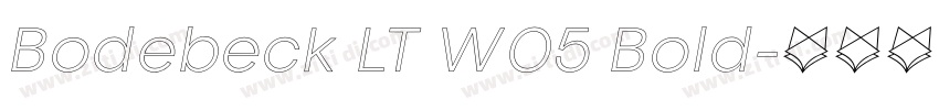 Bodebeck LT W05 Bold字体转换